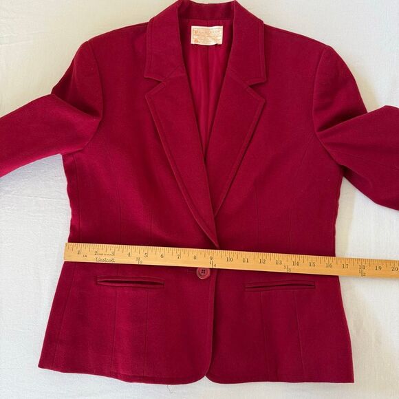 Pendleton Vintage Classic Wool Blazer | Garnet Red | One Button | Fully Lined | - Picture 9 of 15